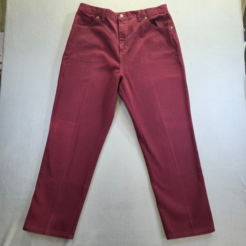 Ozark Mountain Women's Burgundy Bareback Western Jeans Size‎ 22 Inseam 30.5"